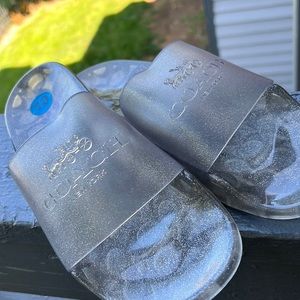 Brand new size 10 coach clear sandals.